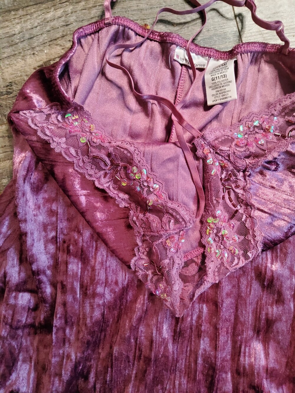 Velvet And Sequin Camisole - Picture 3 of 5